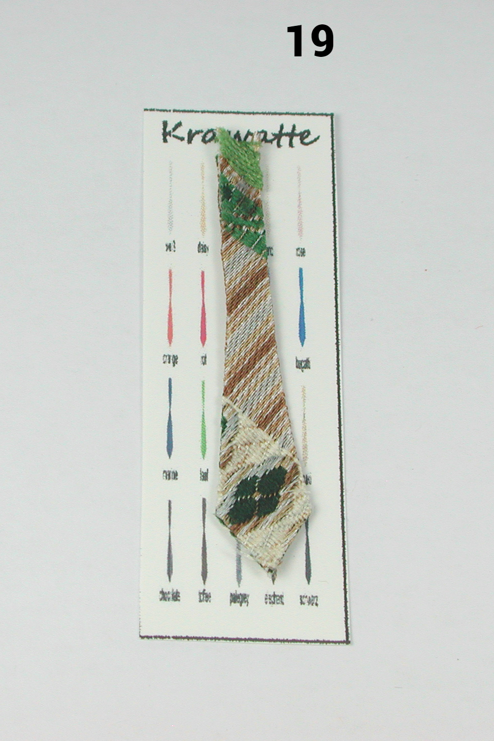 Krawatte, Schlips, Langbinder in Miniatur im Maßstab 1:12 4
