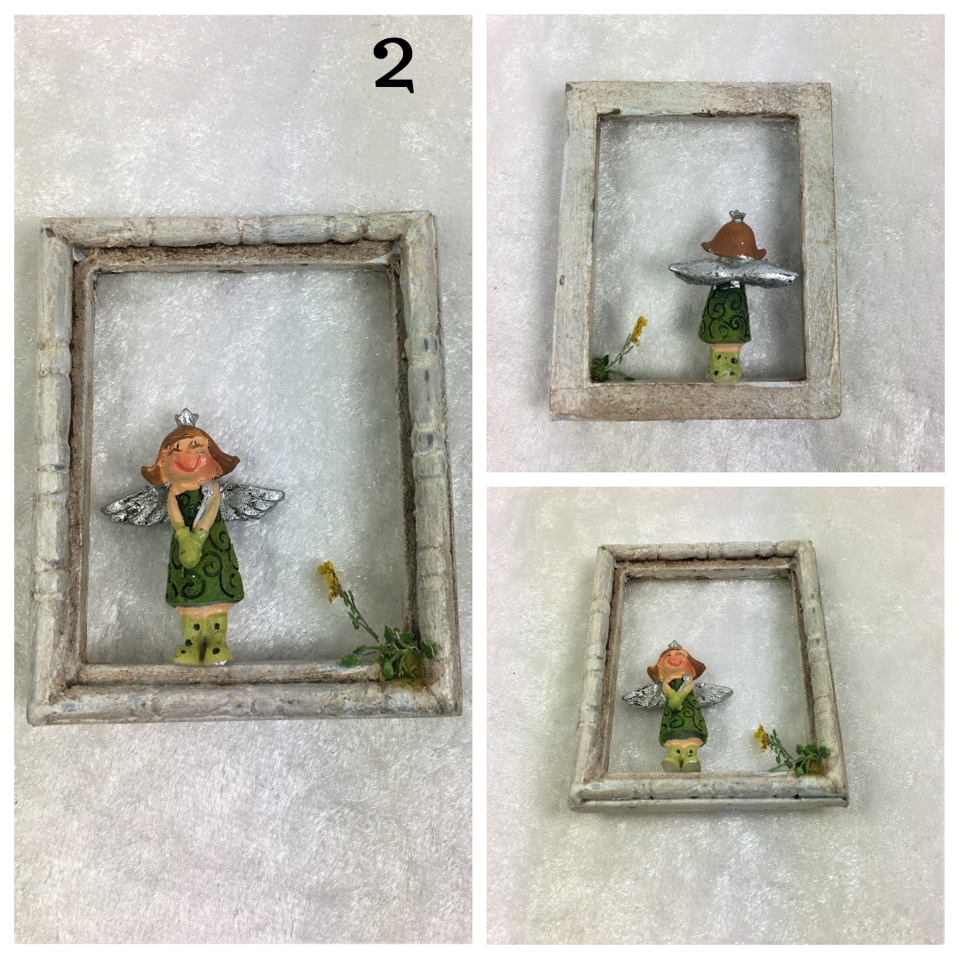 Engel im Rahmen 5,5 x 4,5 cm in Miniatur 1zu12
