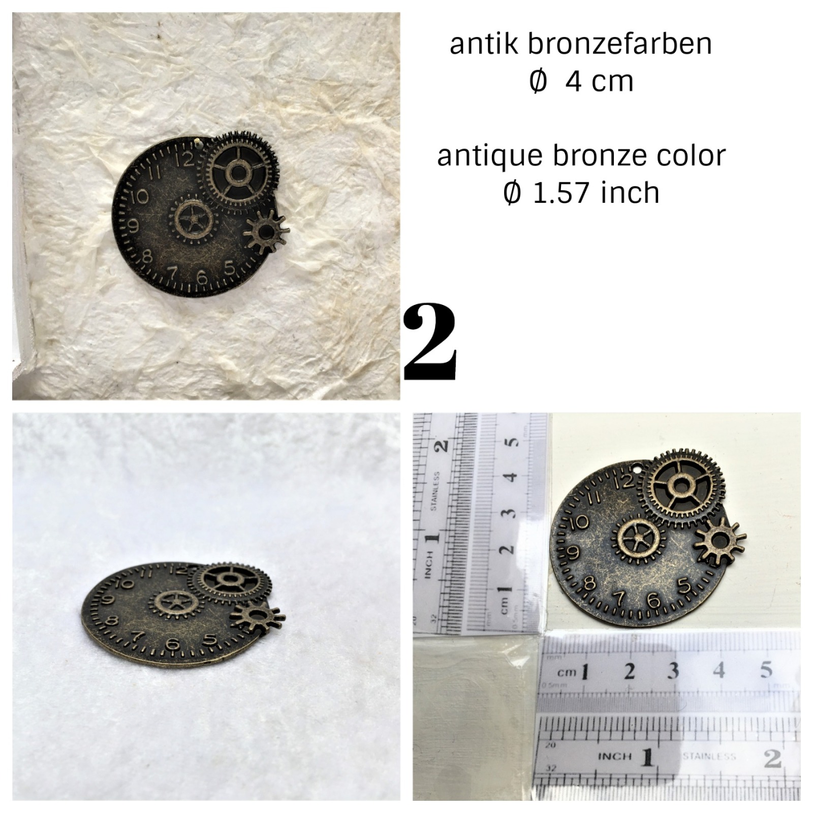 Uhren antik Bronzefarben 2