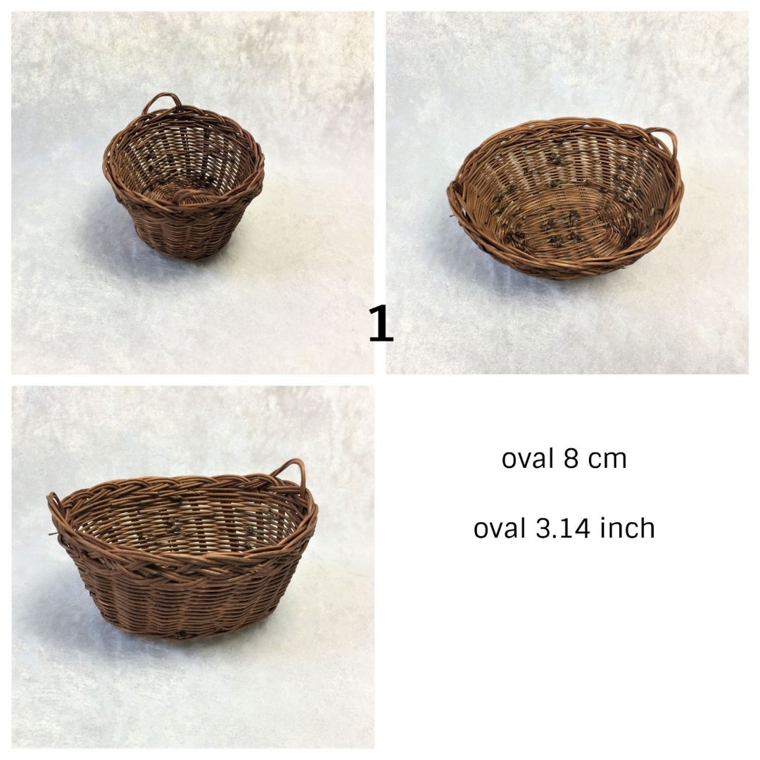 Waschkorb braun oval 8 cm Deko für Haus und Garten