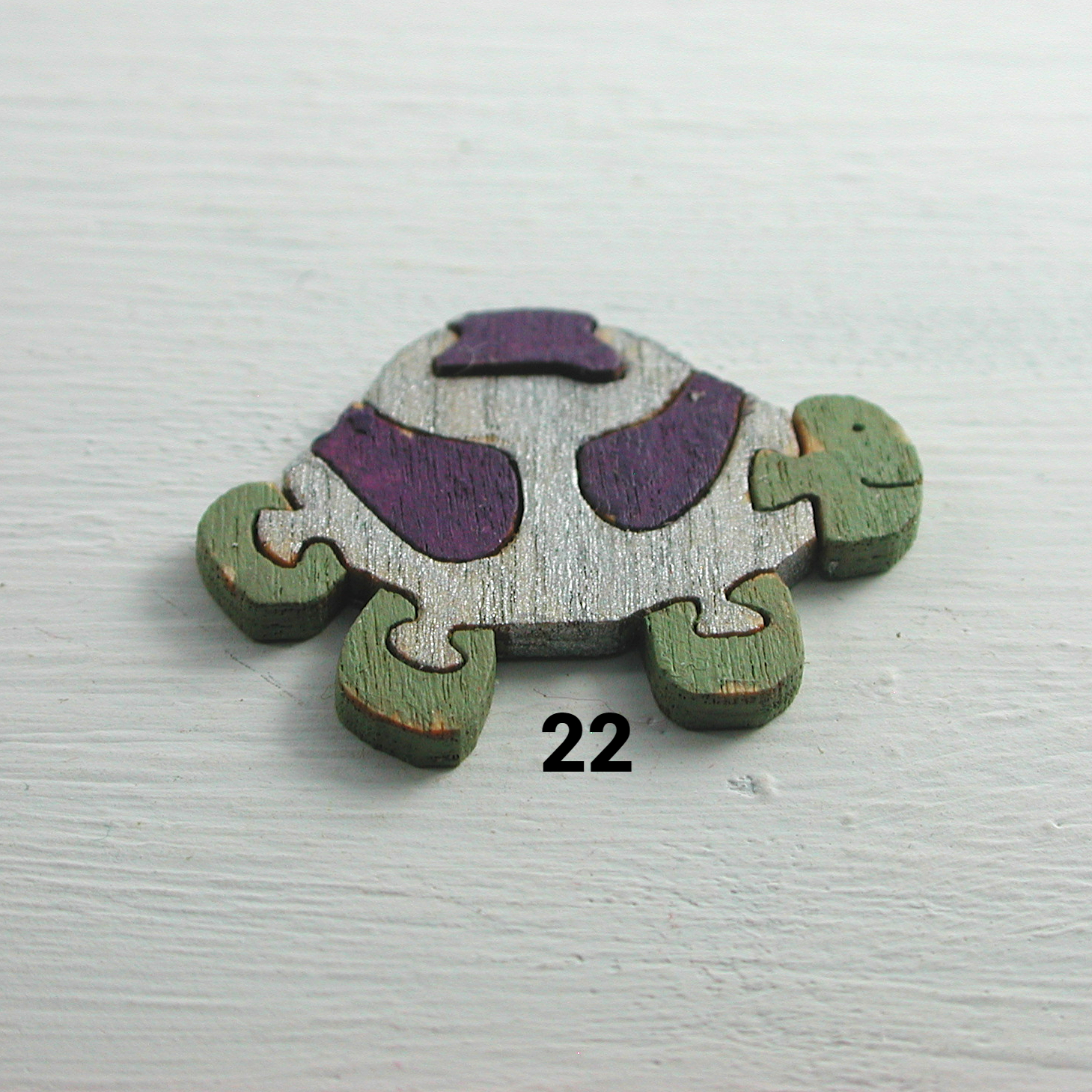 Holzpuzzle Elefant Ente oder Schildkröte in Miniatur für die Puppenstube 5