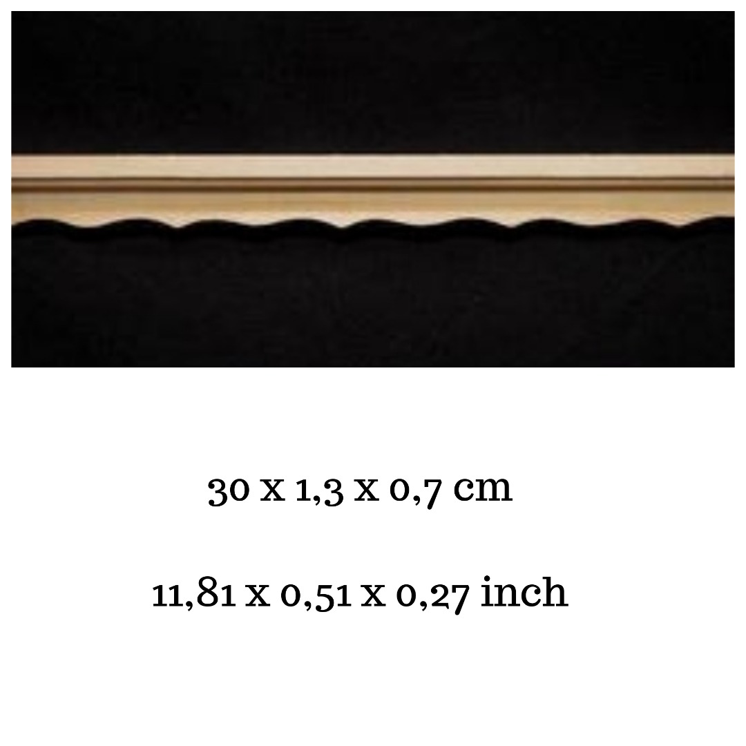 Leiste 30 x 13 x 07 cm Holzleiste Deckenleiste Holz natur unbehandelt für das Puppenhaus für den Modellbau Krippenbau 2