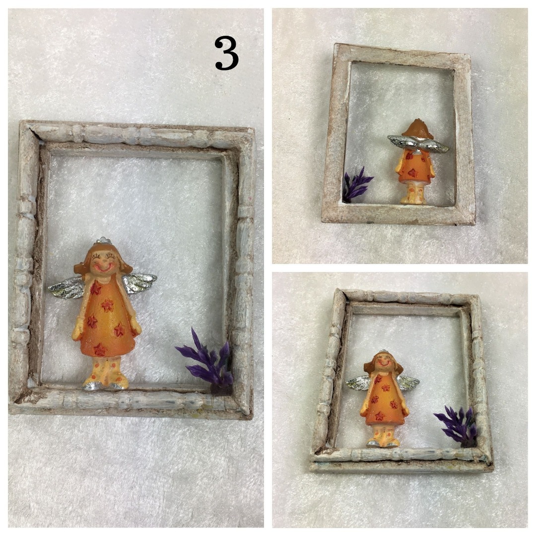 Engel im Rahmen 5,5 x 4,5 cm in Miniatur 1zu12 2