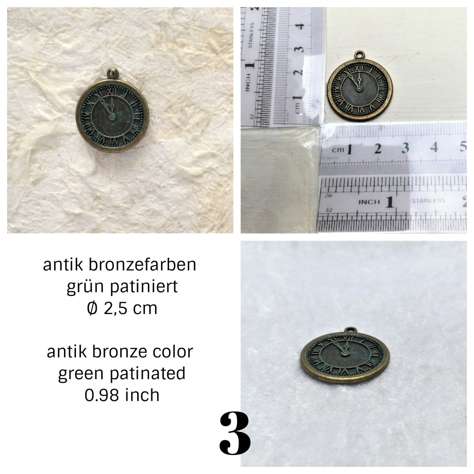 Uhren antik Bronzefarben 3