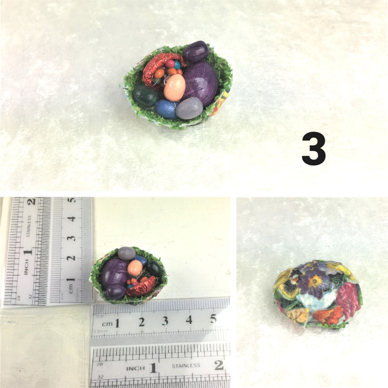 Eier im Ei zur Osterdekoration Dollhouse Miniatures in 1:12 für das Puppenhaus in Miniature 3