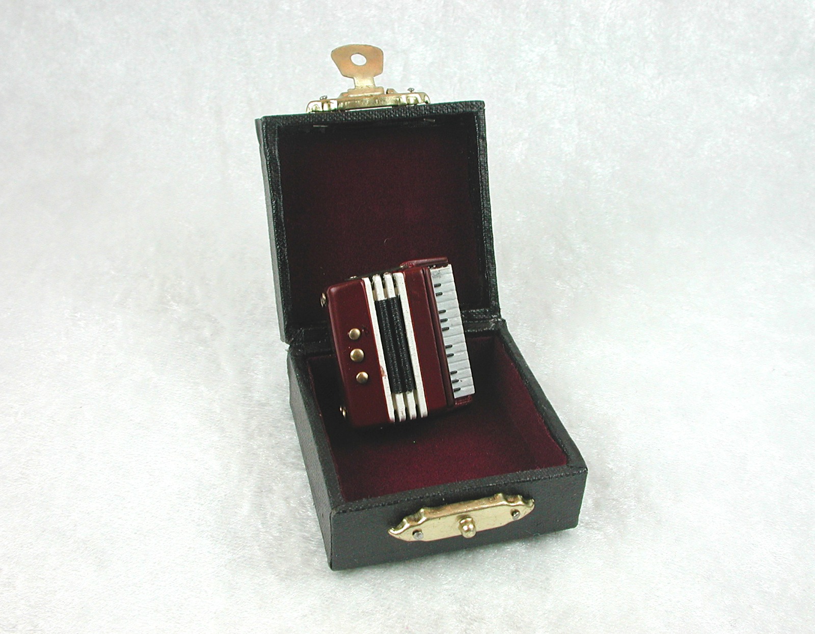 Akkordeon im Koffer in Miniatur