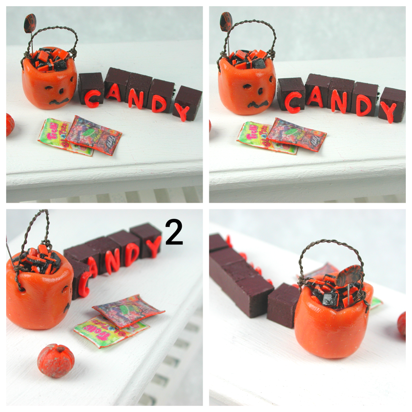 Candy Süßigkeiten Set , Halloweendekoration in 1:12 für das Puppenhaus in Miniature 2