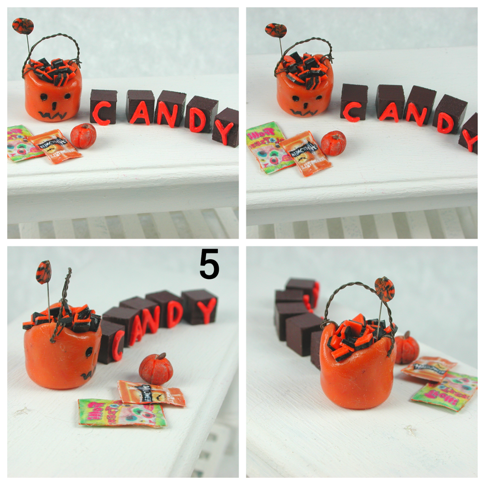 Candy Süßigkeiten Set , Halloweendekoration in 1:12 für das Puppenhaus in Miniature 5