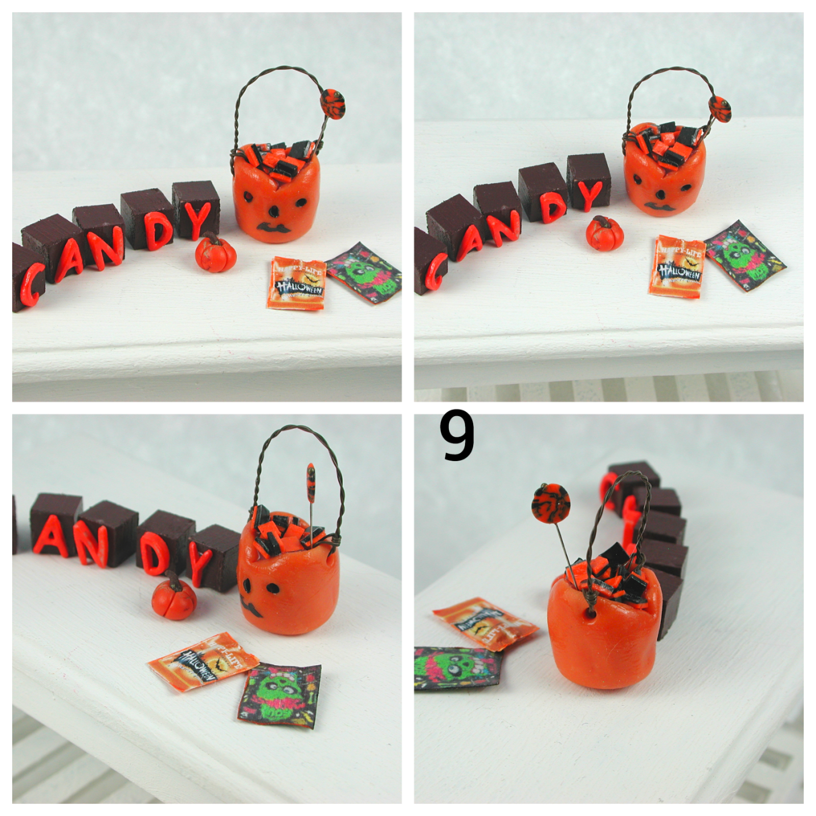 Candy Süßigkeiten Set , Halloweendekoration in 1:12 für das Puppenhaus in Miniature 9
