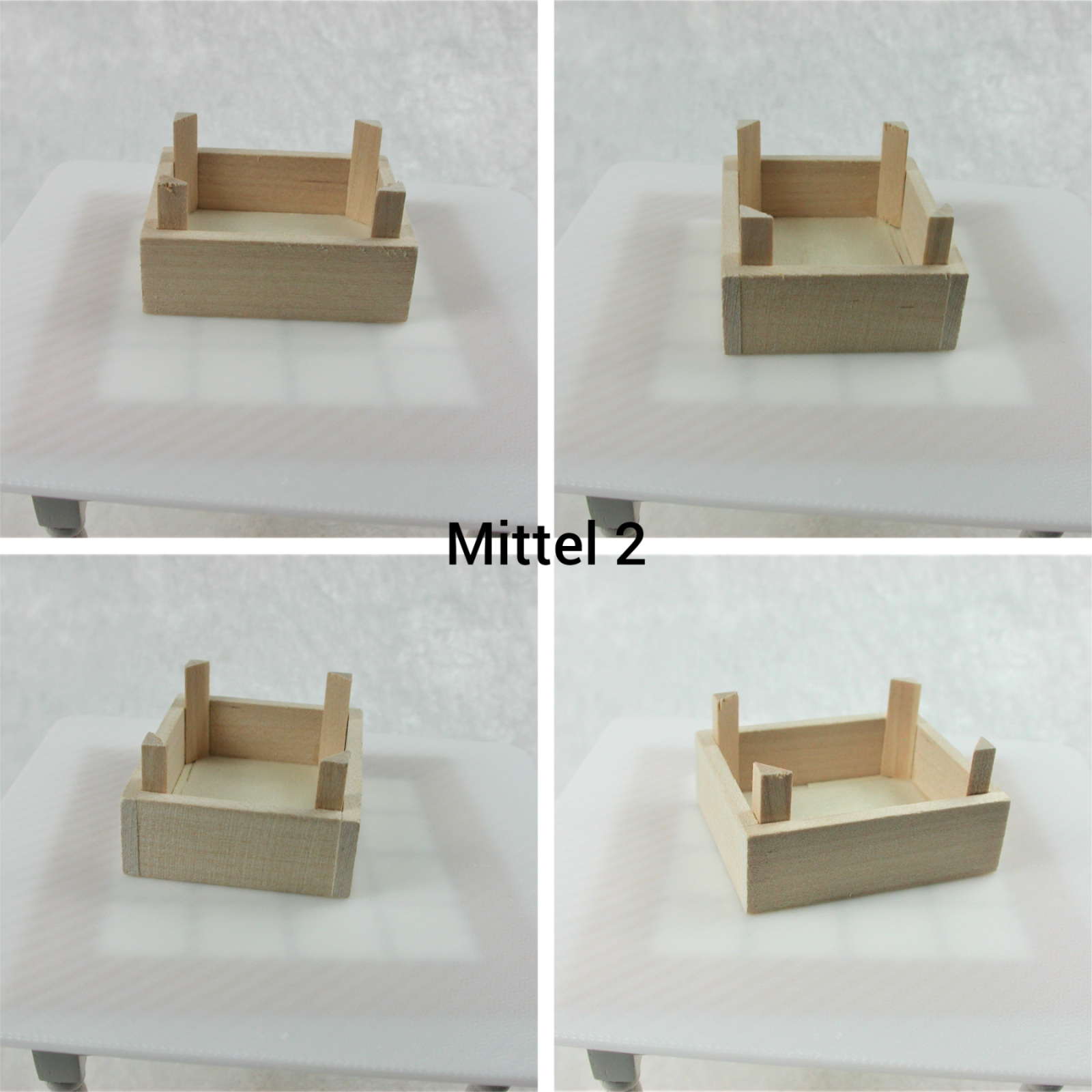 Holzkiste/Kiste mit Tragegriff,Maßstab 1:12,Miniatur-Puppenstube/Puppenhaus #14# 