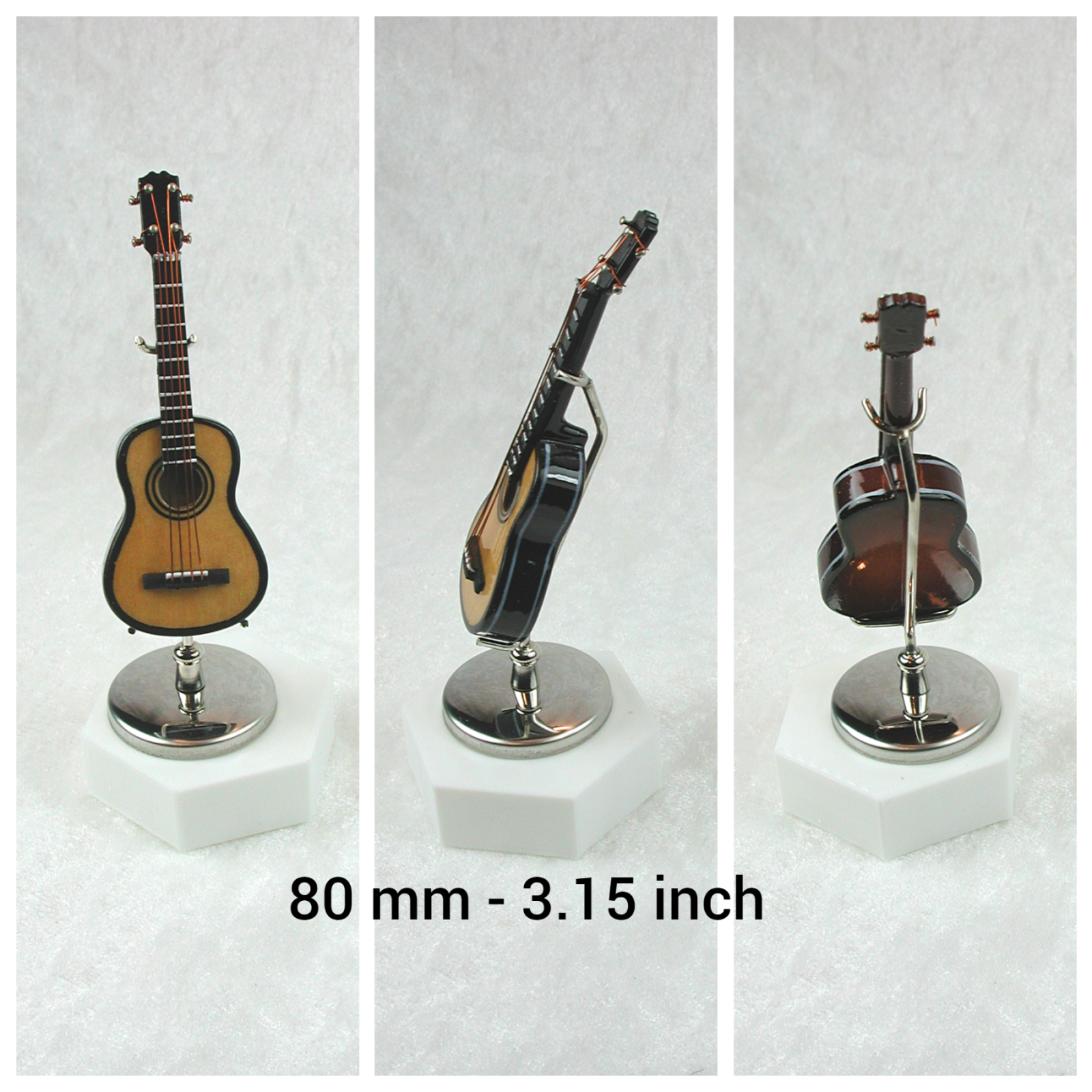 Gitarre hell in Miniatur 1:12 Zupfinstrument