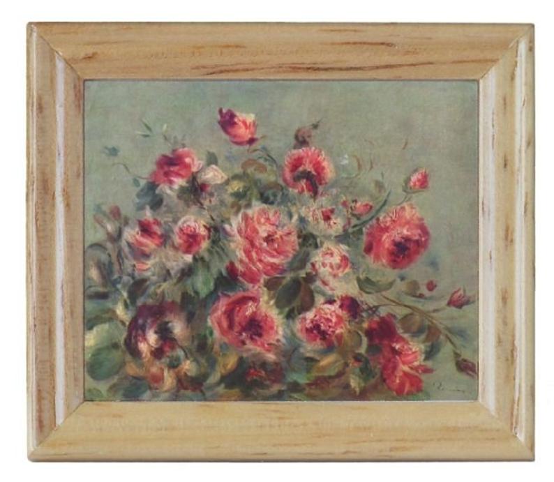 Gemäldekopie Rosen 45 x 55 x 05 cm im Holzrahmen