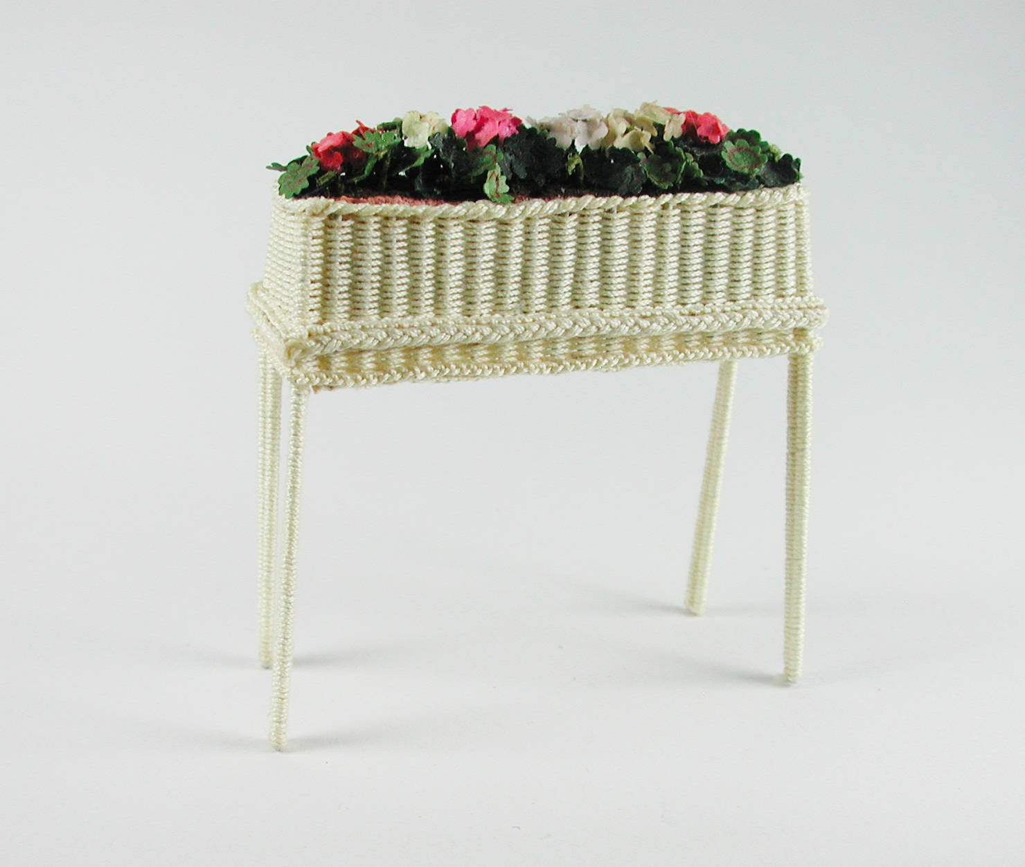 Brettchen ca 8 x 25 cm für Blumenbank Boden zum wickern zum basteln für die Puppenstube Dollhouse Miniatures Modellbau 3