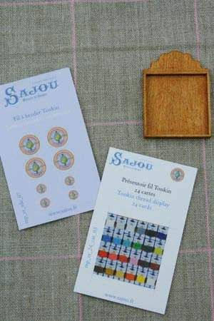Sajou-Miniatur-Kurzwaren Display 24 Karten Tonkin Bastelkit in Miniatur für die Puppenstube Dollhouse Miniatures