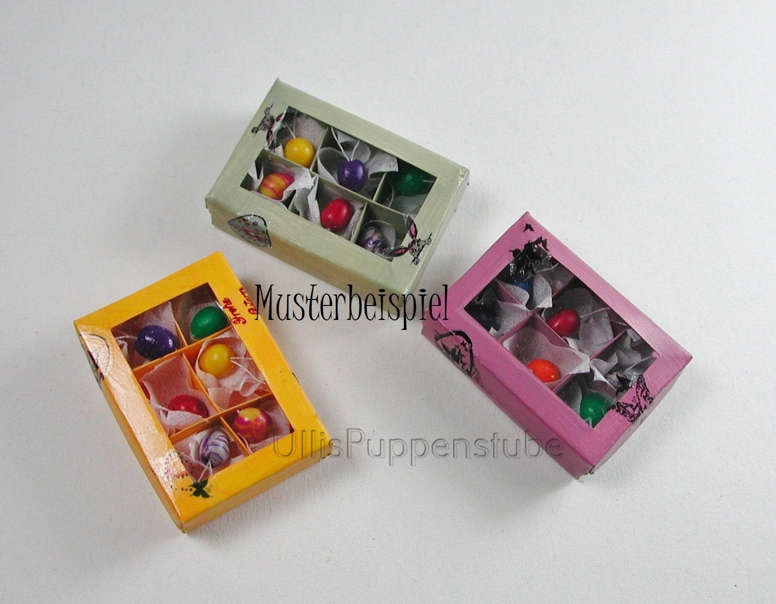 Schachtel Bastelkit Vorlage für eine Schachtel zum selber basteln für die Puppenstube das Puppenhaus Miniaturen Modellbau 5