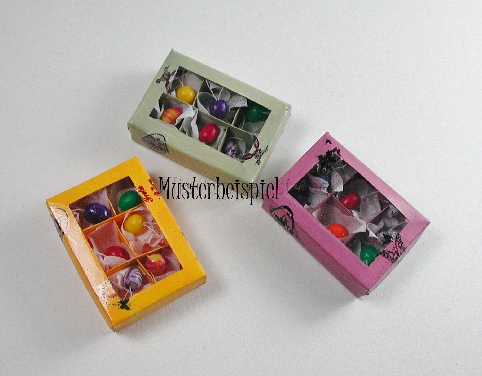 Schachtel Bastelkit Vorlage für eine Schachtel zum selber basteln für die Puppenstube das Puppenhaus Miniaturen Modellbau 3