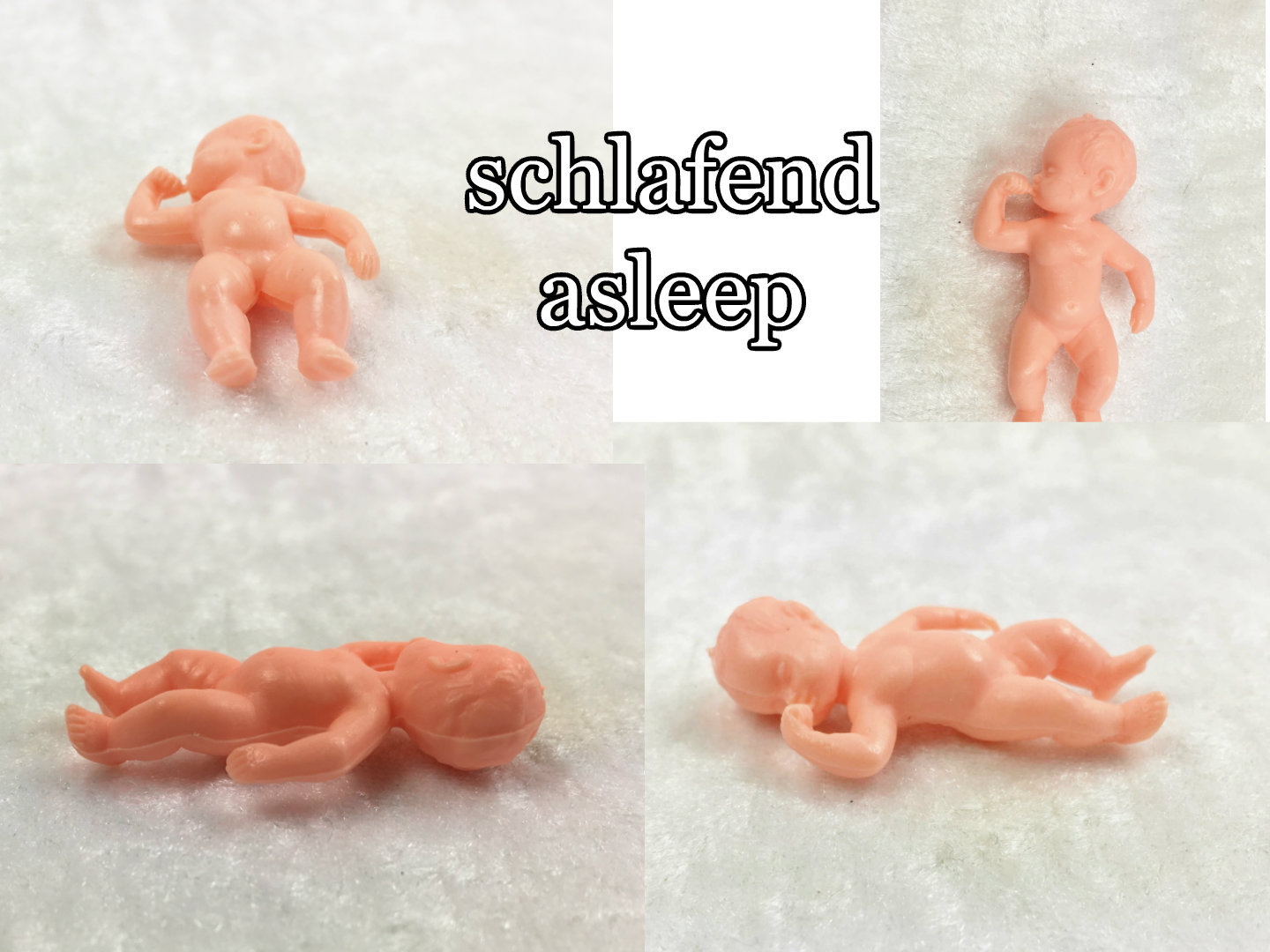 1:12 Maßstab Kunststoff Unbekleidete Baby Tumdee Puppenhaus Miniatur Zubehör ML 