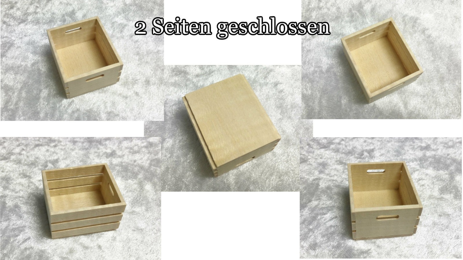 Maßstab 1:12 Holzkiste / Kiste mit Griff Puppenstube/Puppenhaus #14 Miniatur 