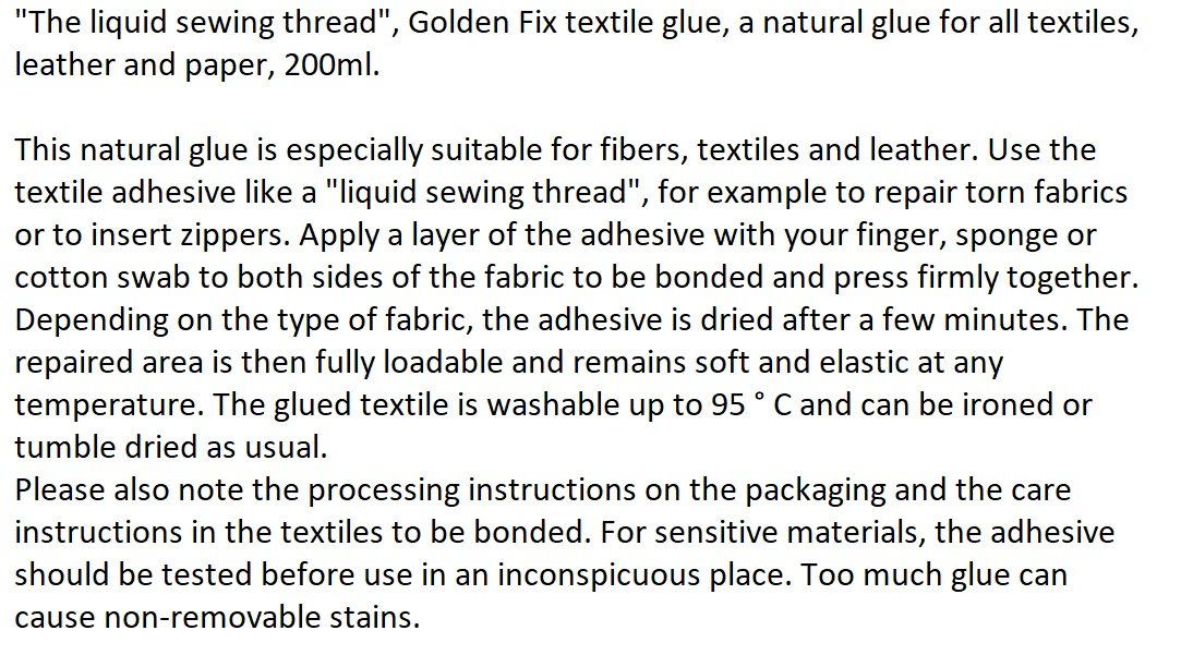 Golden Fix Textilkleber Der flüssige Nähfaden für die Puppenstube das Puppenhaus Dollhouse Miniatures 5