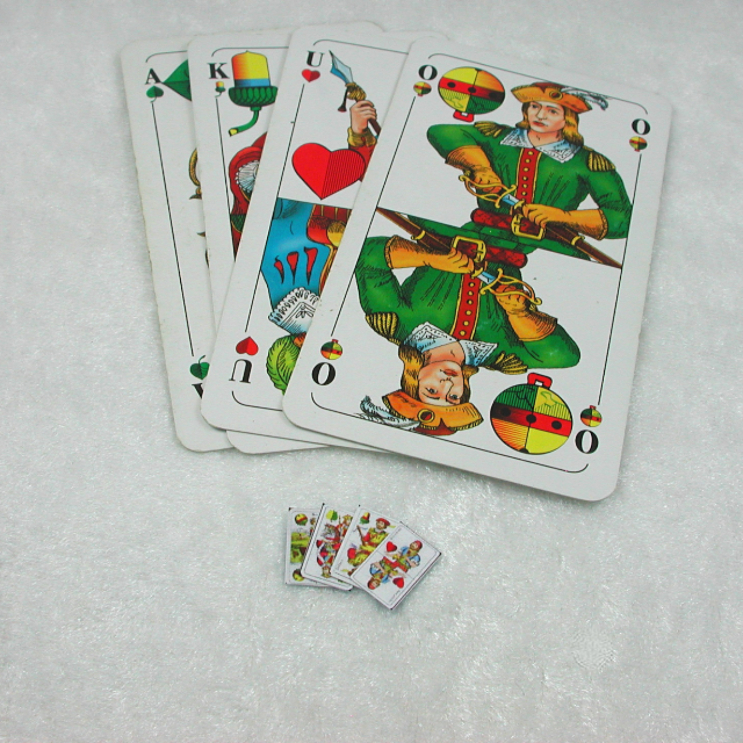Kartenspiel in Miniatur, Skat oder Bayrische Version 5