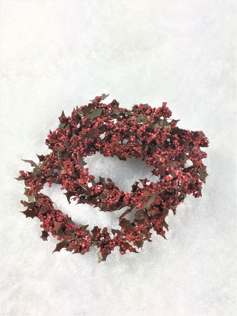 Rote Beerengirlande mit Blätter 50 cm Grundpreis 400 Euro/m 3