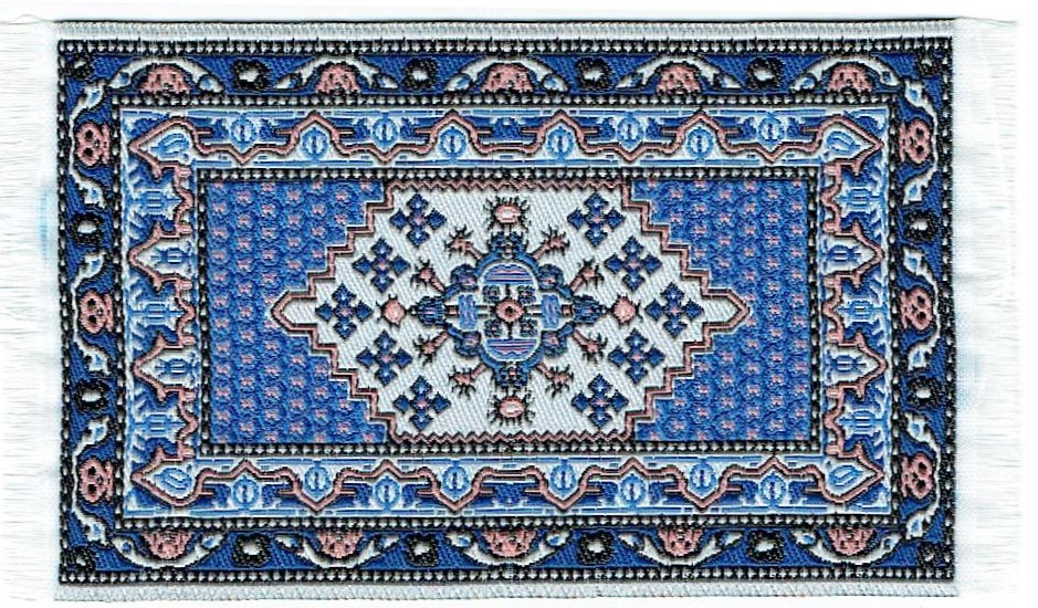 Orient Teppich 6,5 x 12 cm Muster F 1:12 Puppenstube Miniatur 