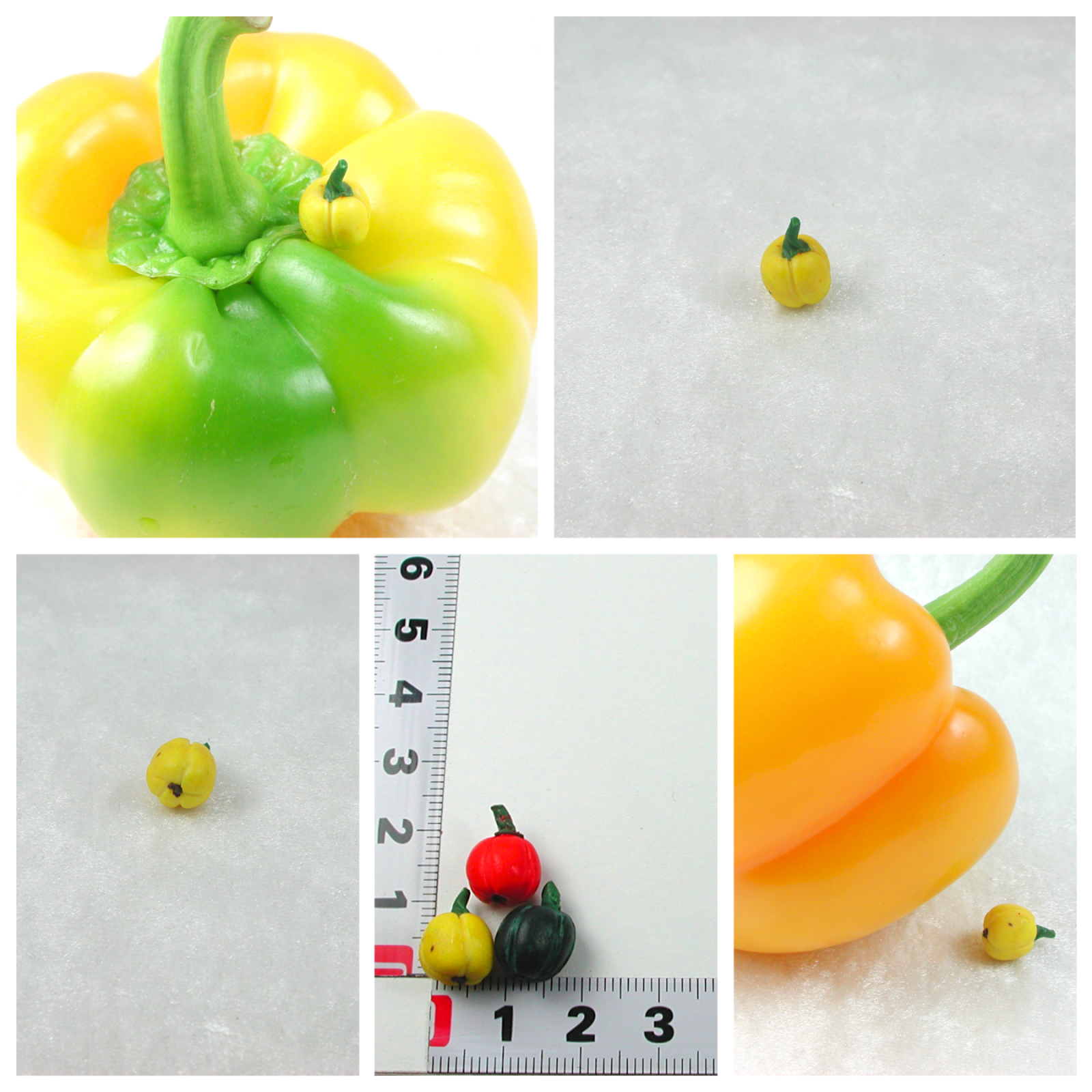 Paprika gelb, Gemüse für die Puppenstube 4