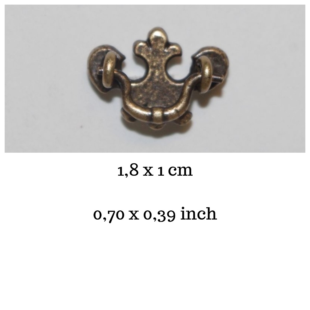 Miniatur Griff 1 cm Für 1:12 Puppenstuben Schubladengriff aus Metall 