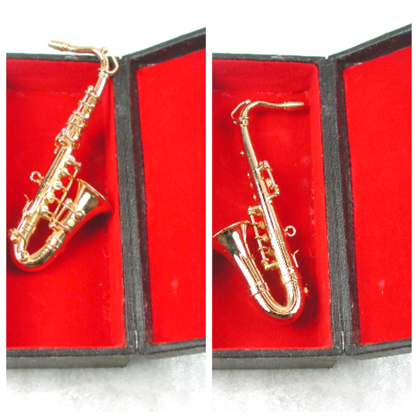 Saxophon Blasinstrument in Miniatur 1:12 mit Koffer 3