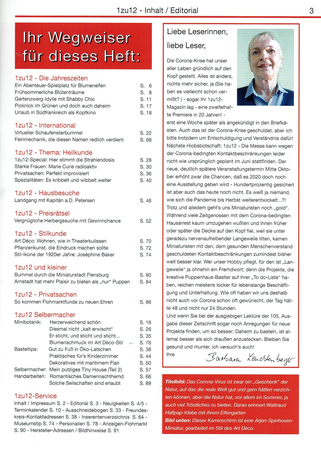 Nr. 105 - 1zu12 Das Magazin, Mai / Juni / Juli 2020 2