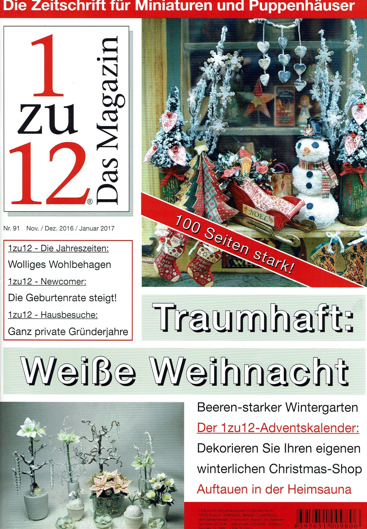 Nr. 91 - 1zu12 Das Magazin, Nov. / Dez. 2016 / Januar 2017