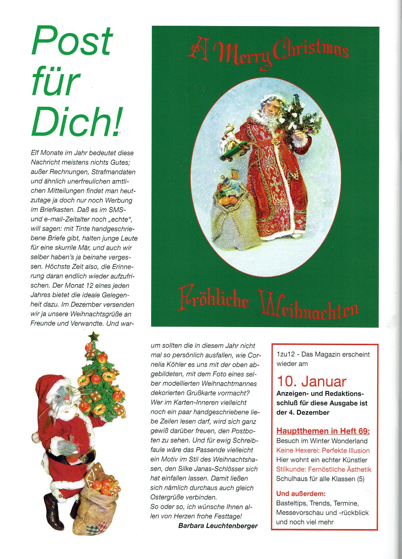 Nr. 68- 1zu12 Das Magazin, November / Dezember 2012 3