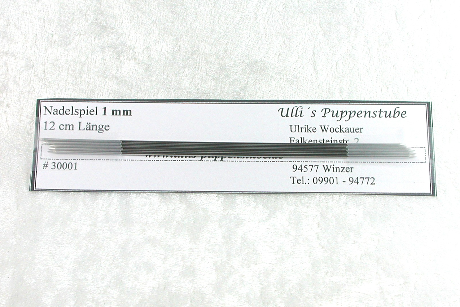 Stricknadelspiel in 0,5 mm, 0,6 mm, 0,8 mm, 1mm, Länge 12 cm, Mini Strickzubehör, Dünne
