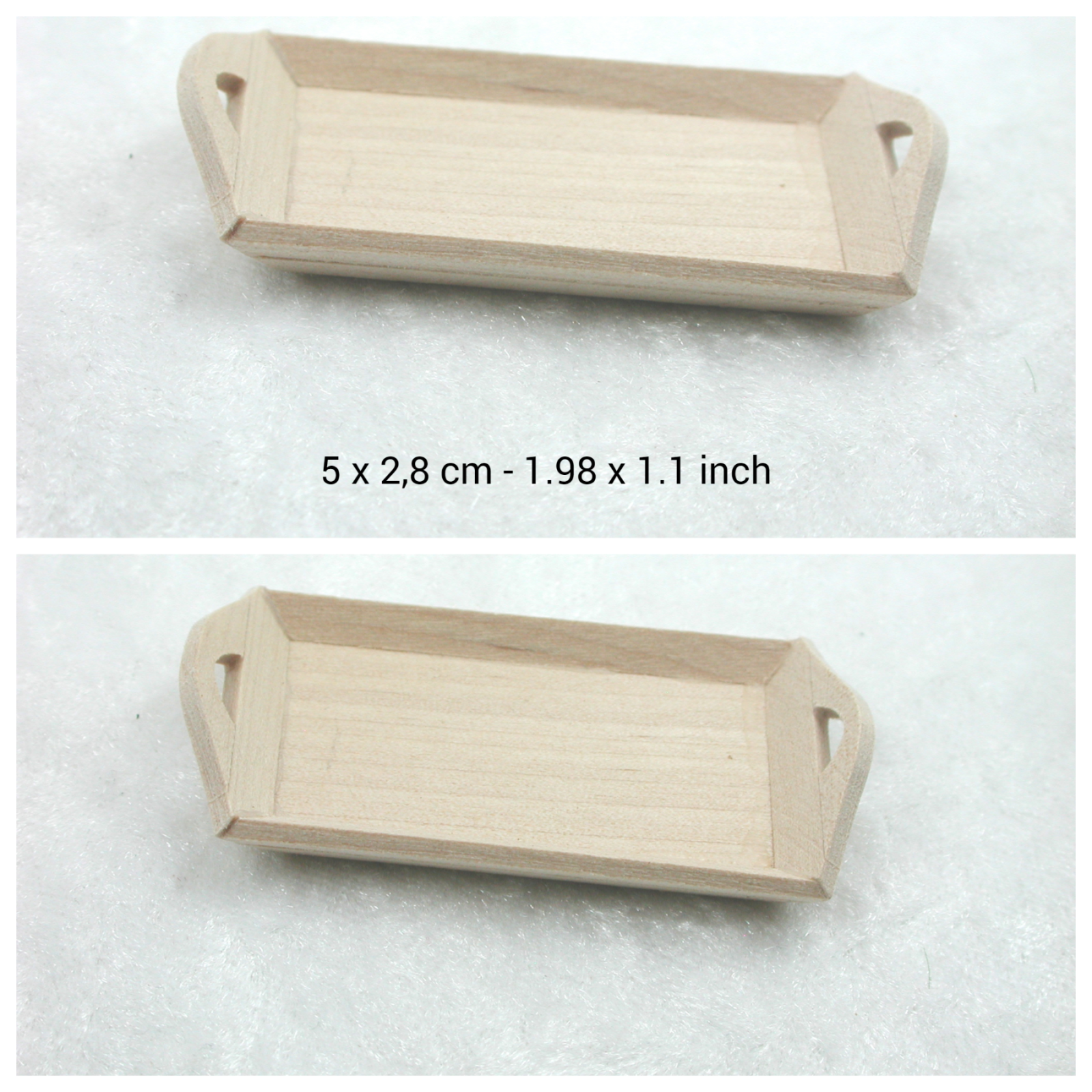 Tablett für die Puppenstube Holz oder Metall 3