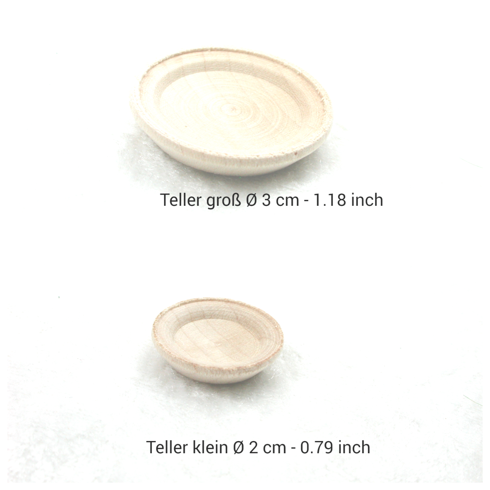 Teller aus Holz Ø 20 oder 30 mm