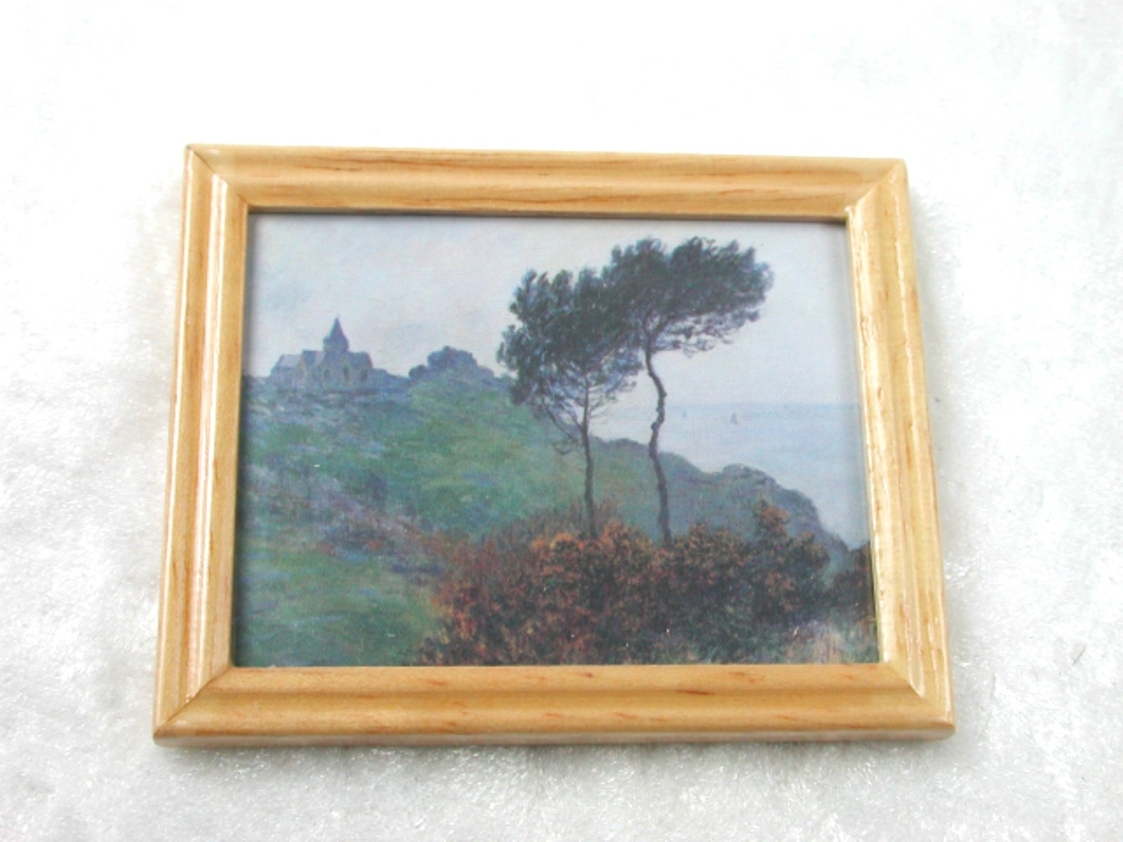 Gemäldekopie Varengeville im Holzrahmen 7 x 5,5 x 0,5 cm