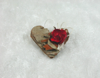 Herz, Herz mit Rose in Miniatur 1:12 3