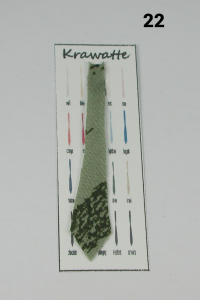 Krawatte, Schlips, Langbinder in Miniatur im Maßstab 1:12 5