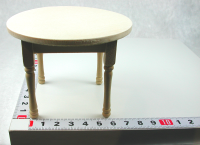 Tisch mit Runder Platte 1:12 Miniatur 4