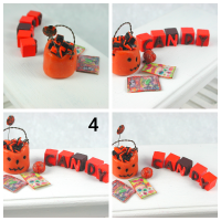 Candy Süßigkeiten Set , Halloweendekoration in 1:12 für das Puppenhaus in Miniature 4