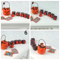 Candy Süßigkeiten Set , Halloweendekoration in 1:12 für das Puppenhaus in Miniature 6
