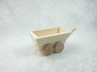 Holzwagen, Handwagen, Handkarre in Miniatur für das Puppenhaus