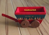 Holzwagen, Handwagen, Handkarre in Miniatur für das Puppenhaus 6