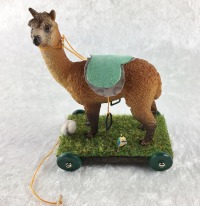 Lama, Reit-und Zugtier für Kinder in Miniatur 1:12, Spielzeug für das Puppenhaus Kind 6