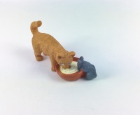 Katze mit Maus in Miniatur 1zu12