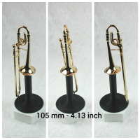 Gold Posaune Musikinstrument in Miniatur 1:12 4