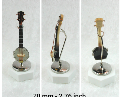 Banjo in Miniatur 1:12 - Banjo Musik, Banjo Spielen, Puppenhauszubehör, Puppenstubenzubehör,