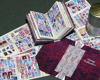 Briefmarkenalbum, Paperminis, Bastelkit aus Papier - Bastelkit aus Papier in Miniatur für die