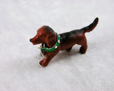 Hundehalsband mit Strasssteinchen in Miniatur 1:12 - Puppenhauszubehör Puppenstubenzubehör