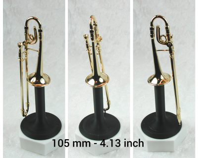 Gold Posaune Musikinstrument in Miniatur 1:12 - Bass Posaune, Posaune lernen, Puppenhauszubehör,